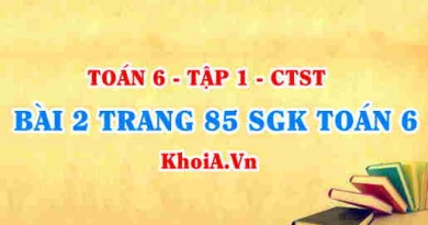 Bài 2 trang 85 SGK Toán 6 Chân trời sáng tạo Tập 1